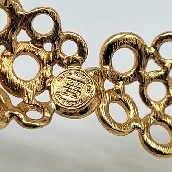Vintage Givenchy RARE Geometric Circle Bubble Choker Hinged Statement Collar - Picture 11 of 12